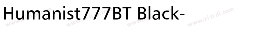 Humanist777BT Black字体转换